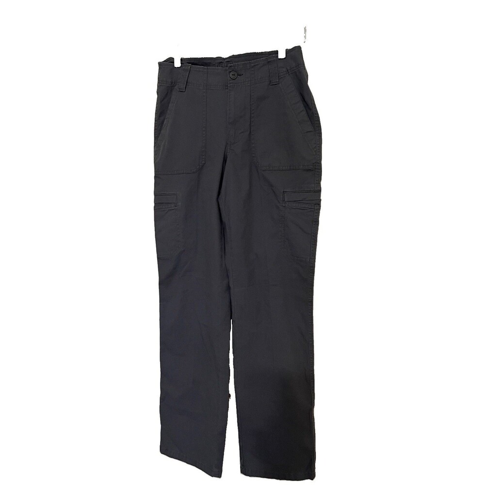 LL Bean Cargo Pants Gray Utility Straight Leg Pockets Outdoor Size 6